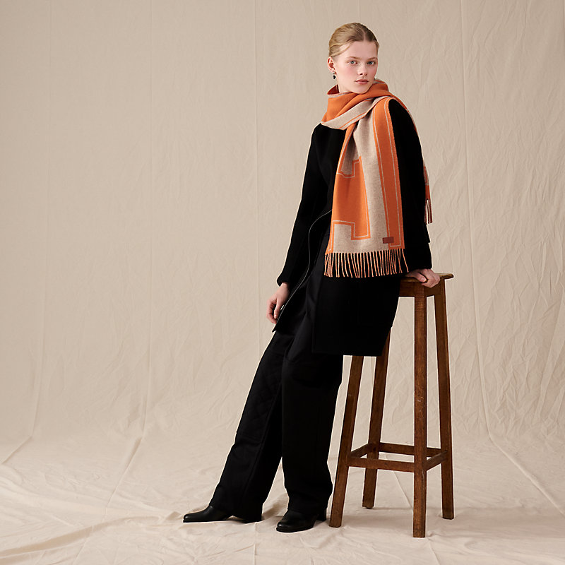 Casaque Clefs de H scarf - Grey | Hermès Mainland China